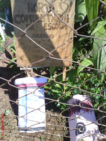 Placa de Inauguração do Projeto com o nome dos idealizadores.  